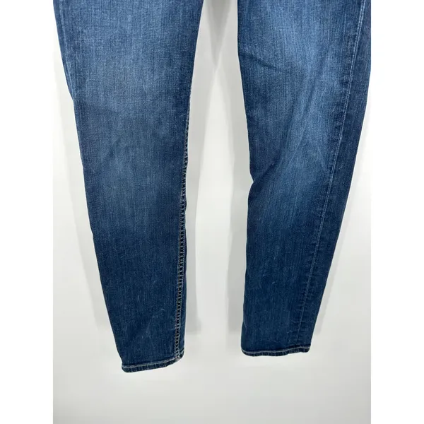 BKE Denim Kate Straight Leg Dark‎ Wash Blue Jeans Womens Size 25 x 29.5 Short - Image 3