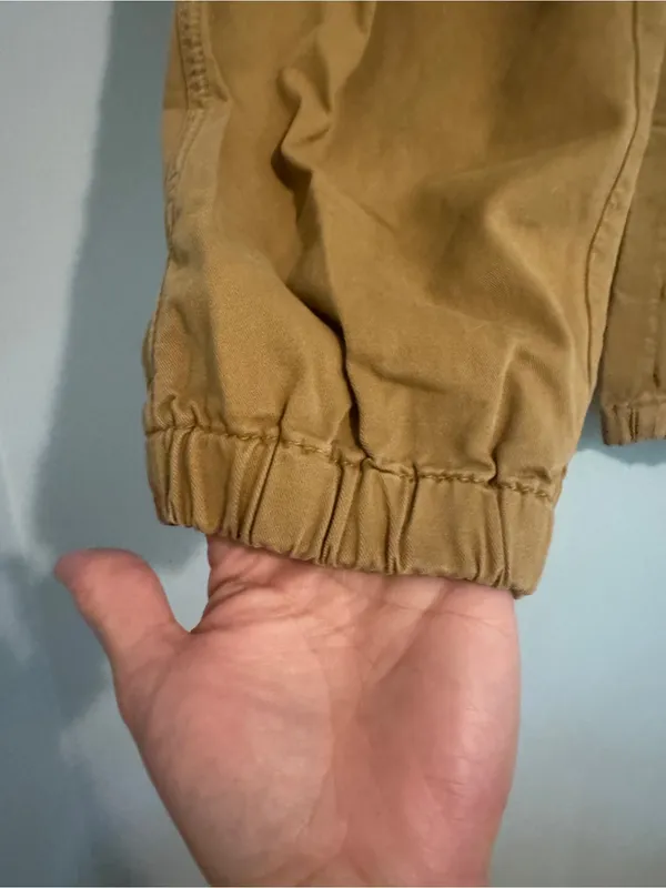 Free People Casual Cropped Jogger Pants- Tan - Large - Image 3