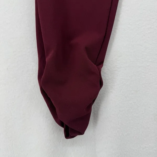 Trixxi Strapless Burgundy Ruched Leg Jumpsuit M Formal Cocktail Evening Romper - Image 5