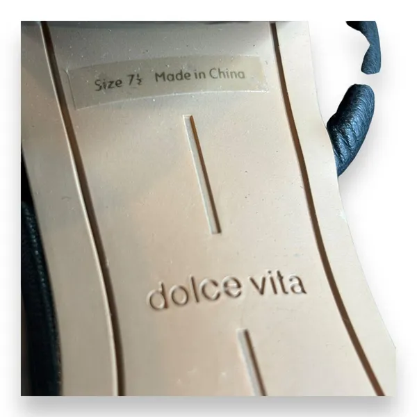 Dolce Vita Sandals Womens Size 7.5 Black‎ Square Toe Block Heel Evening Shoes - Image 8