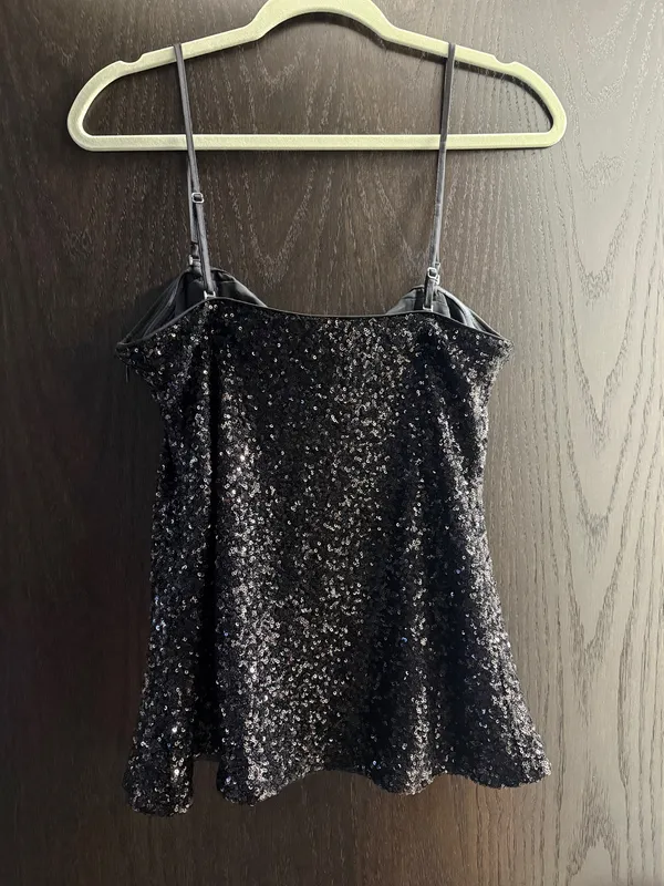 Abercrombie Black Sequin Tube Top - Image 3