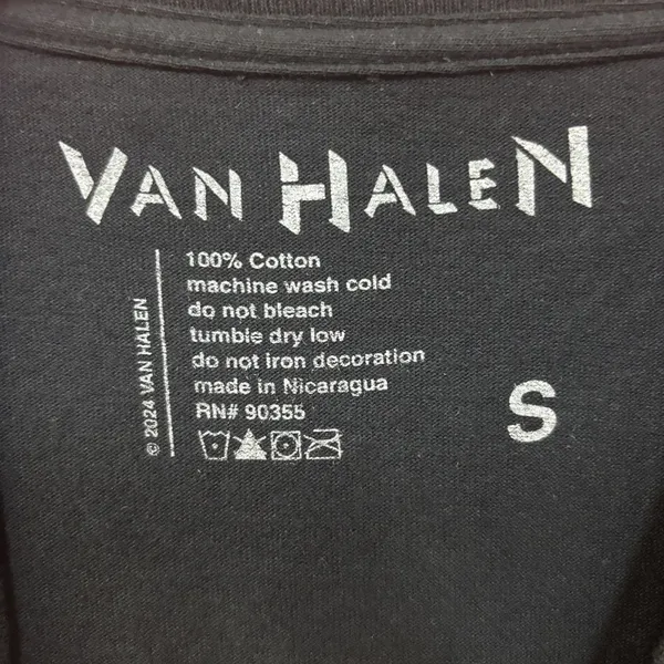 Van Halen Racing Black Graphic T-Shirt Small - Image 4