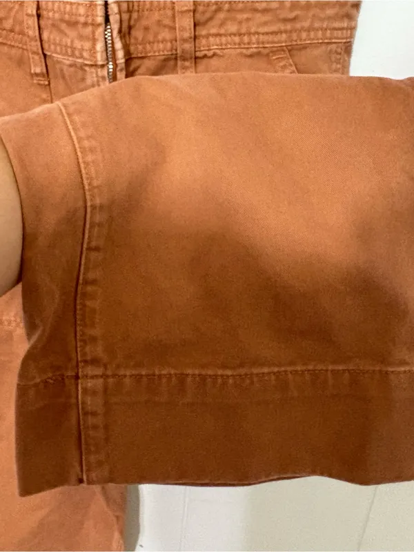 Abercrombie & Fitch Utility Overalls Brown Wide Leg Size S - Image 6