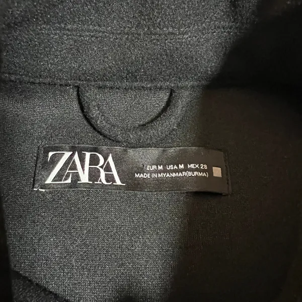 Zara Button Up Overshirt w/ Waist Tie Size M Tunic Minimalist Outerwear Casual - Image 7