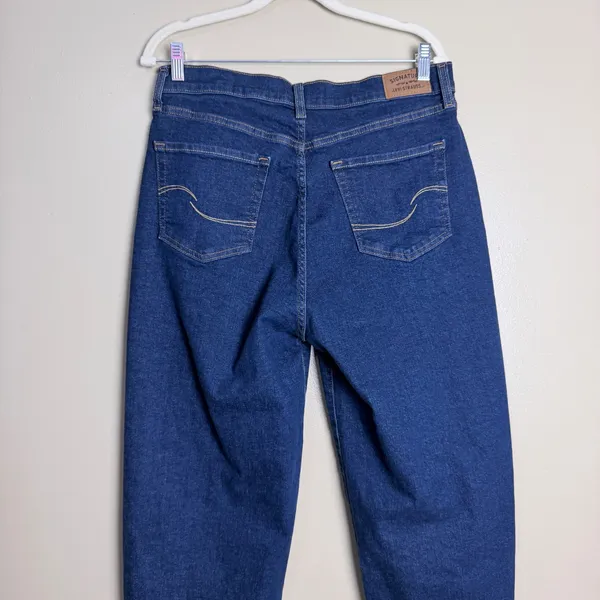 Signature by Levi Strauss Jeans 13 W31 Mid Wash High Rise Distressed Raw Hem - Image 10