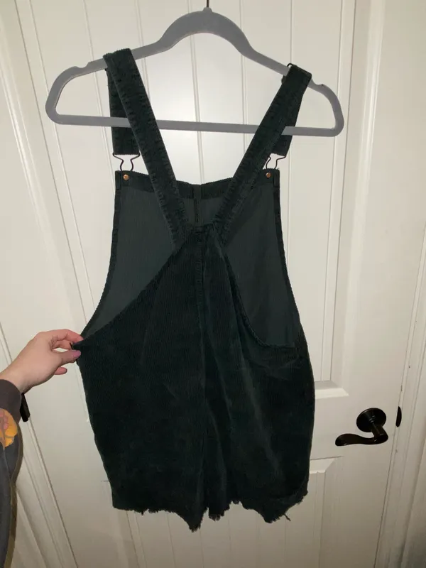American Eagle Green corduroy overall dress - Image 4