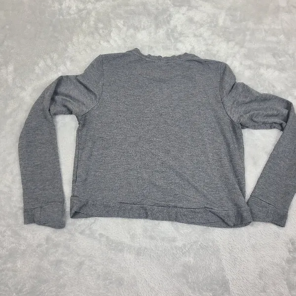Gymshark Solace sz Sm Womens Gray Cropped Long‎ Sleeve Athletic Pullover Sweater - Image 7