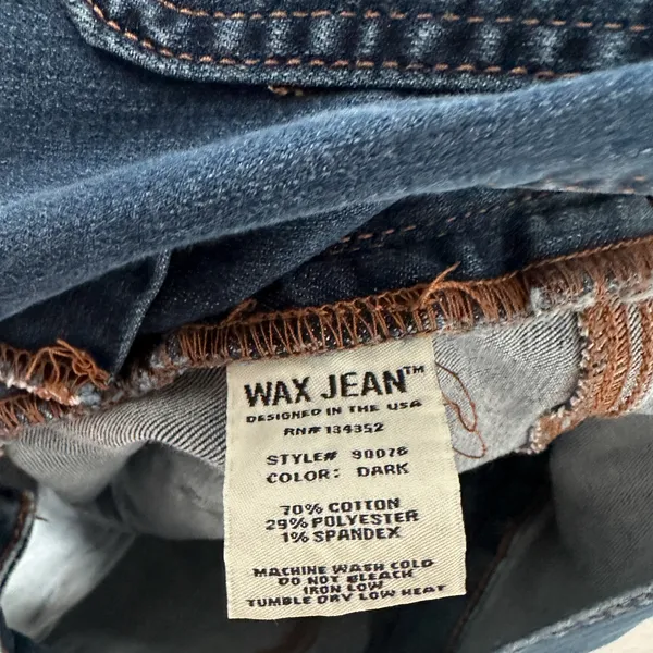 Wax Jean Blue Denim Overall Shorts Size S - Image 5