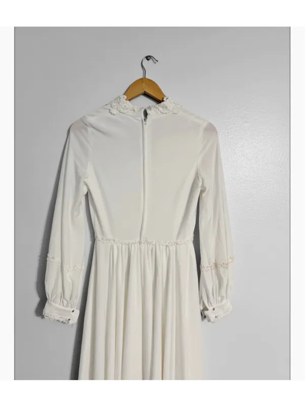 Vintage Edwardian Style Cottagecore Wedding Dress - Image 3