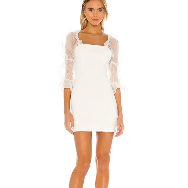 Amanda Uprichard NEW Tia Puff Sleeve Dress - Image 2
