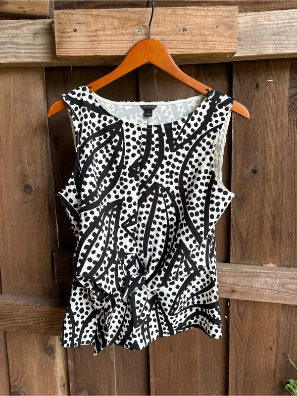 Ann Taylor Wrap Peplum Polka Dot Top - Image 2