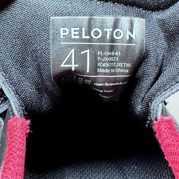 Peloton Cycling Shoes Unisex Size 41 Black Red Cleats Included Indoor Spin Bike - Image 10