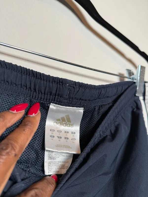 Women adidas Nylon Blue Track Pants - Image 3