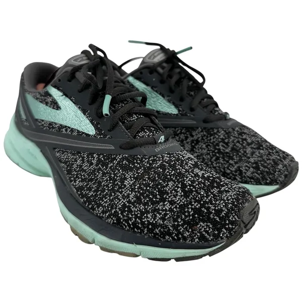 Brooks Launch 4 Road-Running Shoes DNA Sneakers Mesh Lace Up Gray Mint 8.5 - Image 2