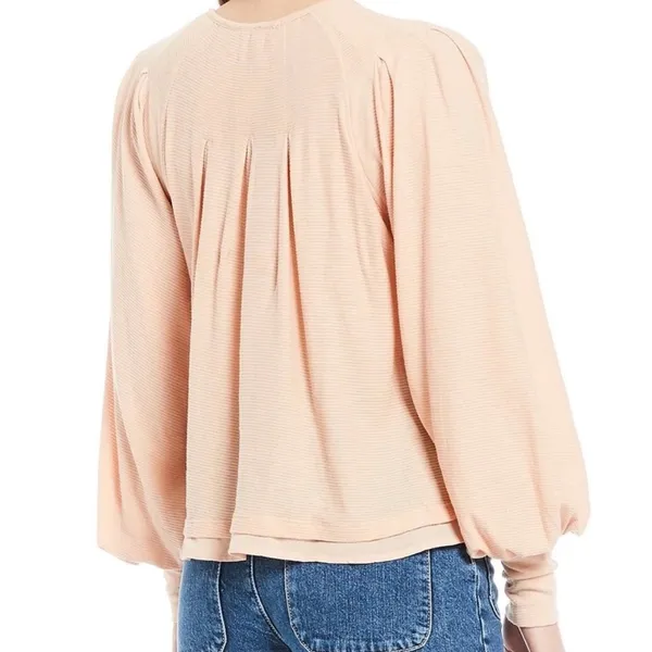 Free People Billie Puff Sleeve Top Blush XS - Image 5