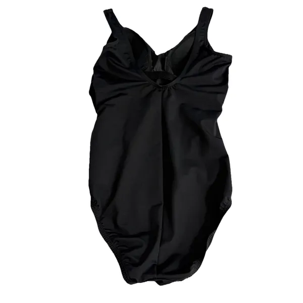 Lands End Black SlenderSuit Wrap One Piece Soft Cup‎ Swimsuit Size 6 - Image 7