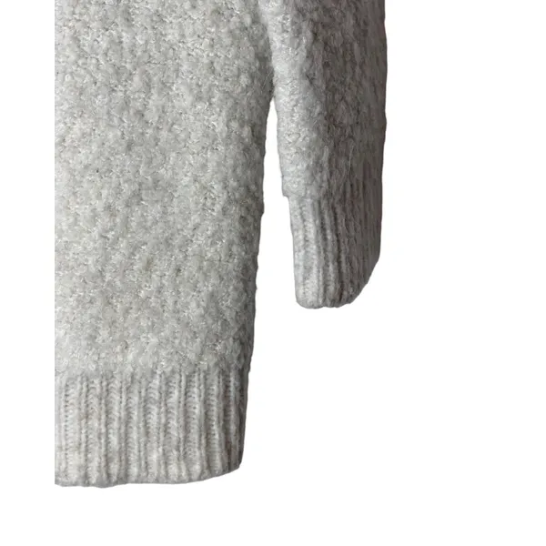 Aerie Sweater Women XS Ivory Boucle Wool Blend Open Front Cardigan Lounge Knit - Image 6