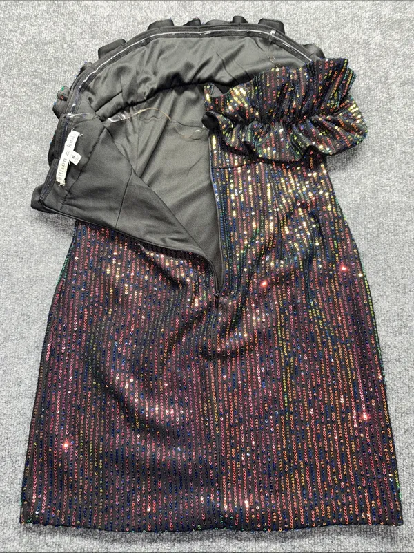 Allison & Kelly Sequin Ruffle Strapless Mini Dress - Image 7