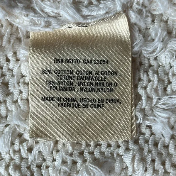 Anthropologie Akemi & Kin Cream Eyelash Open Front Cardigan size SX Oversized - Image 9