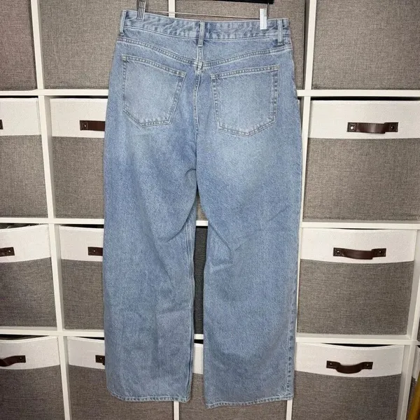 H&M Button Fly Straight Leg Jeans Size 10 - Image 3