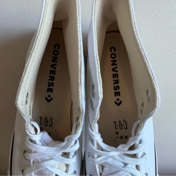 Converse Chuck Taylor All Star Hi Lift White Platform Shoe Size 10 #B1447 - Image 9