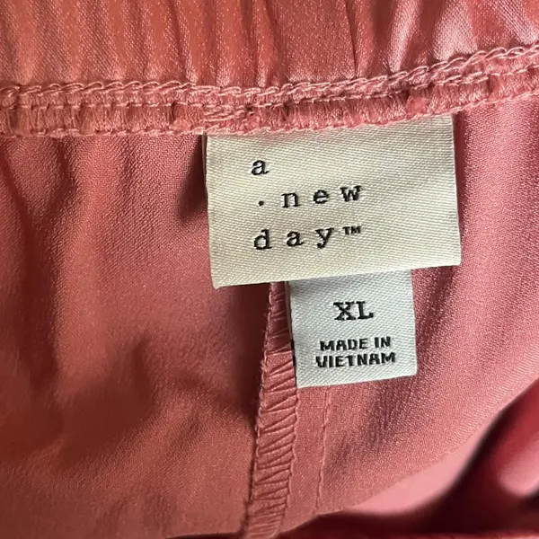 A‎ New Day XL Wide Leg Lounge Pants Relaxed Fit Elastic Waist Pull On Pink - Image 5