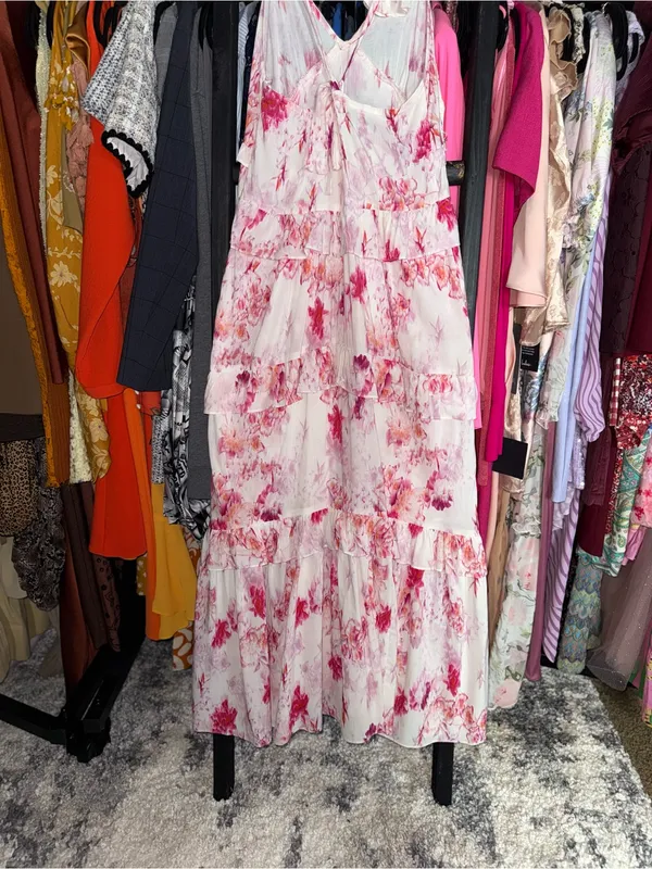 MISA Los Angeles x REVOLVE Morrison Floral Ruffle Midi Dress Women’s Small EUC - Image 15