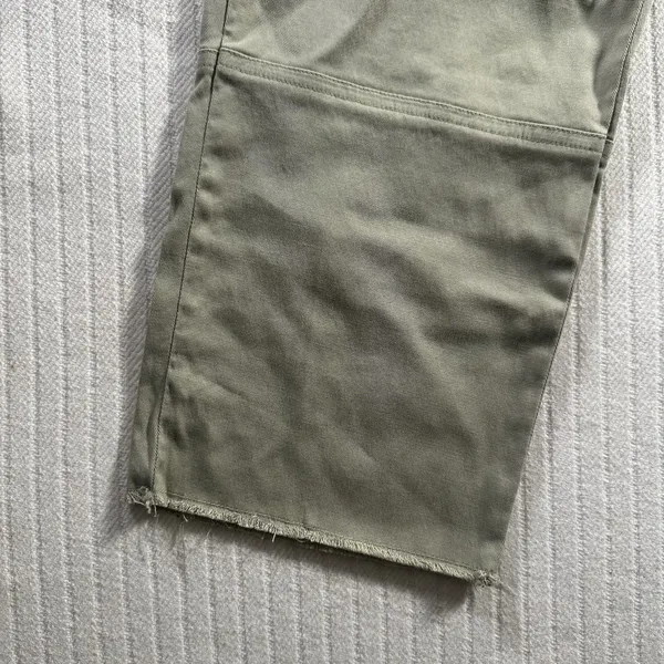 Crosby Womens Size 2 Cargo Pants Khaki Utility Straight Leg Raw Hem NWt - Image 3