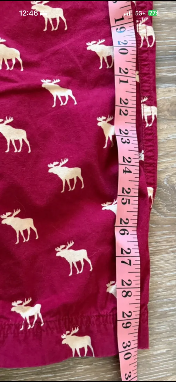 Vintage Abercrombie & Fitch Red Moose Print Lounge Pants - Image 9