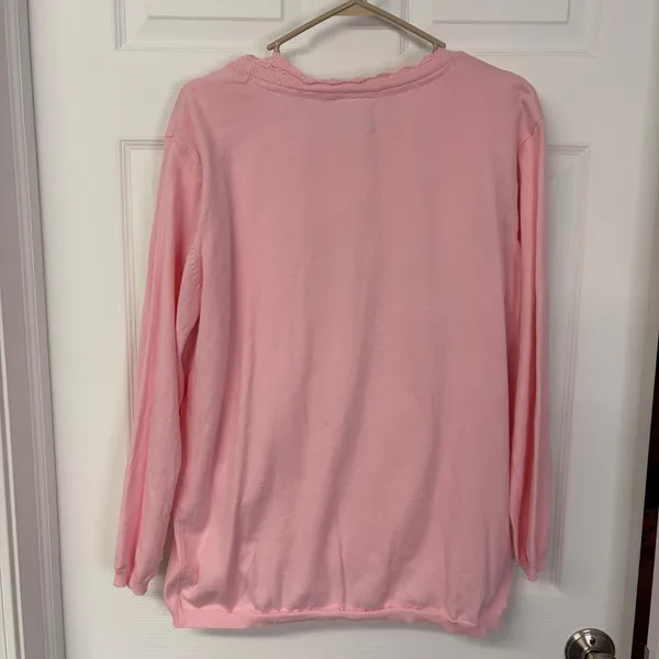 Disney Store Minnie Mouse Pink Cardigan & Shell 2 Piece Sweater Set Ladies L - Image 4