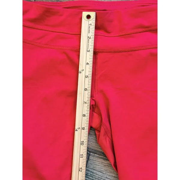 Lululemon Run Inspire Crop II Love Red Mesh Panel Running Leggings‎ Size 6/4 M/S - Image 5