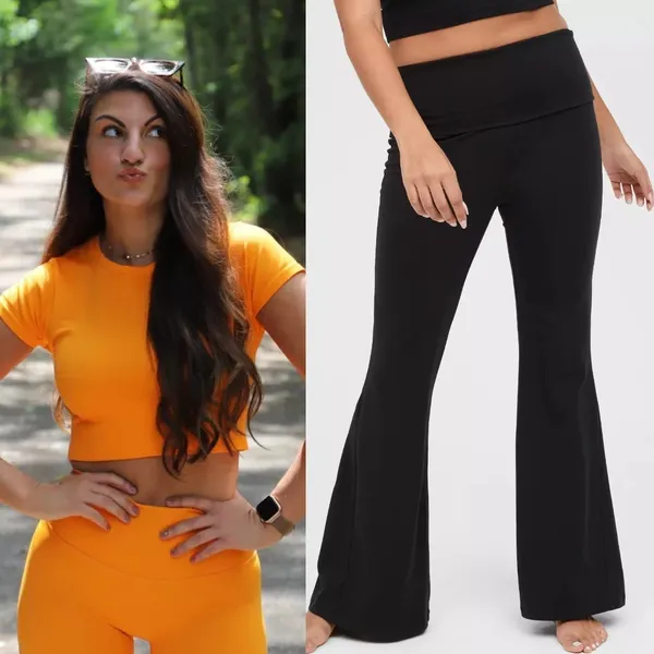 NWT/NWOT Aerie Cropped Tee & OG Foldover Hi Rise Leggings Bundle Sz M Short Sz M - Image 2