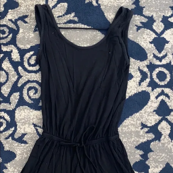Cotton Sleeveless Romper Black - Image 2