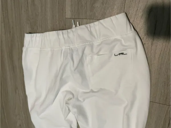 Ralph Lauren Women's White Drawstring sweatpants - Image 3