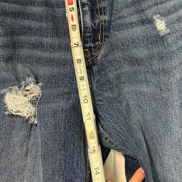 Levi’s 70’s High Flare Manufactured Distressed blue denim jeans size 27 - Image 8