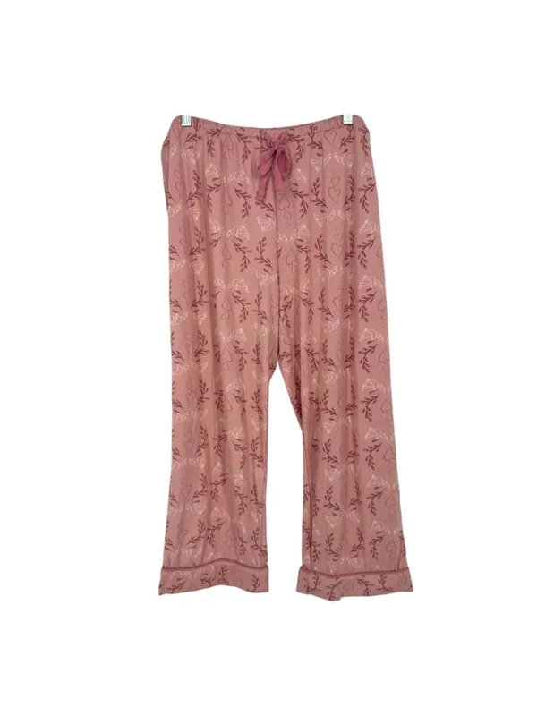 Pajamagram Pink Heart Dove Print Tank Top Pajama Pants Set Size Large NWT - Image 6