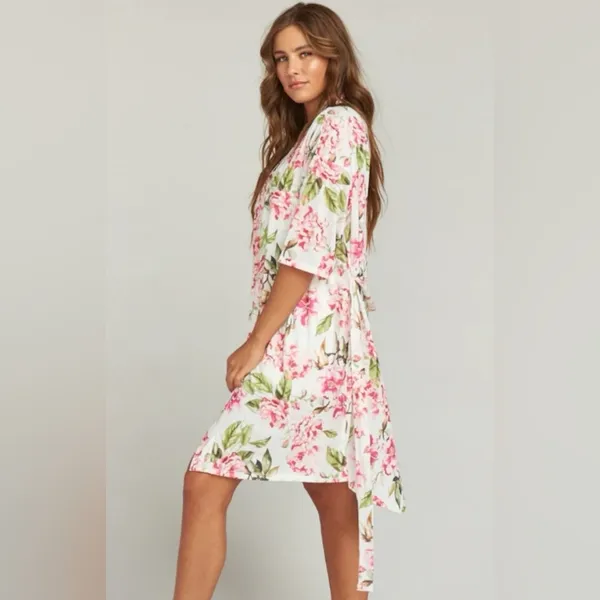 SHOW ME YOUR MUMU Women’s Brie‎ Floral Belted Spring Robe Size O/S - Image 4