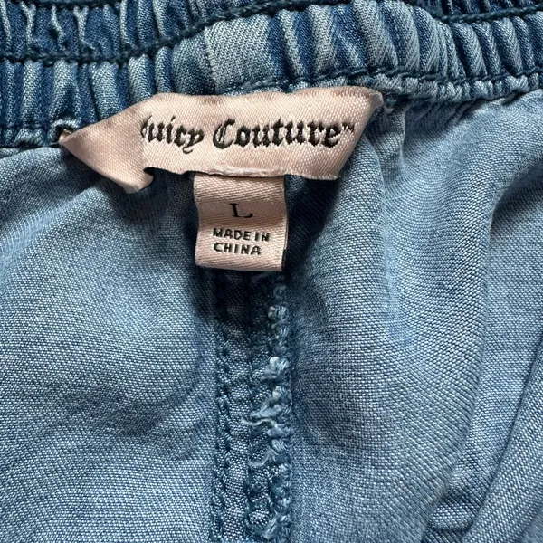 Juicy Couture Light‎ Blue Jean Shorts Women’s Lightweight Size Large Y2K - Image 3