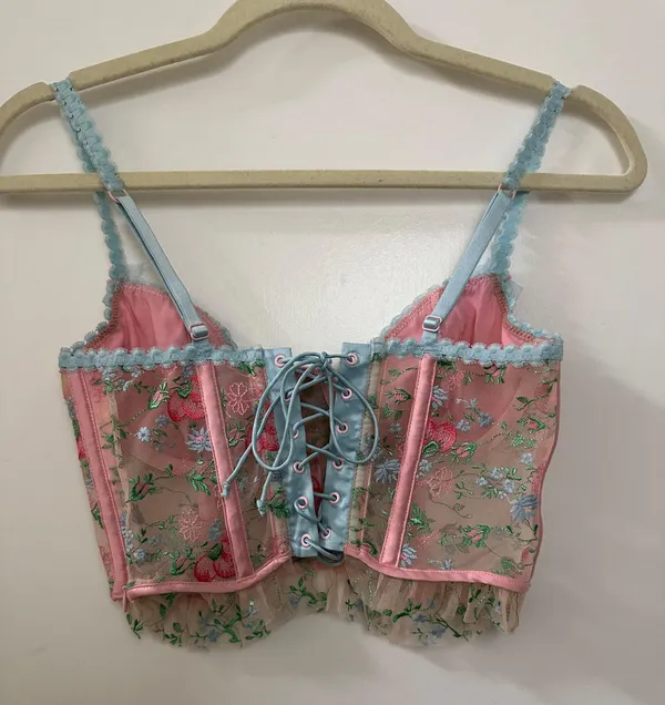 For Love & Lemons Swaying Rose Bustier - Image 6