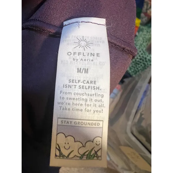 OFFLINE By Aerie Womens Size Medium Real Me High Waisted Crossover Legging Berry - Image 11