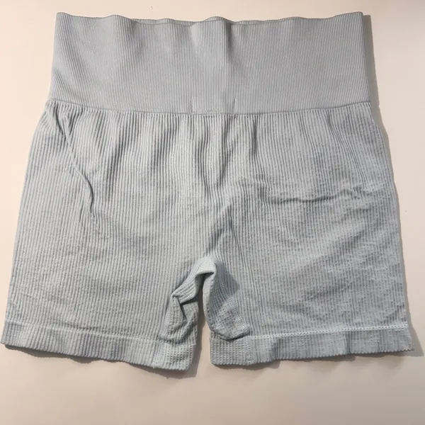 Colsie Light Blue Ribbed Seamless Lounge Shorts High Waisted Womens Large‎ - Image 2