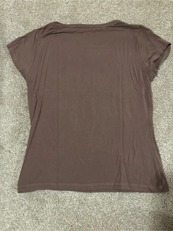 White Fox Brown Crew Neck Tee - Image 2