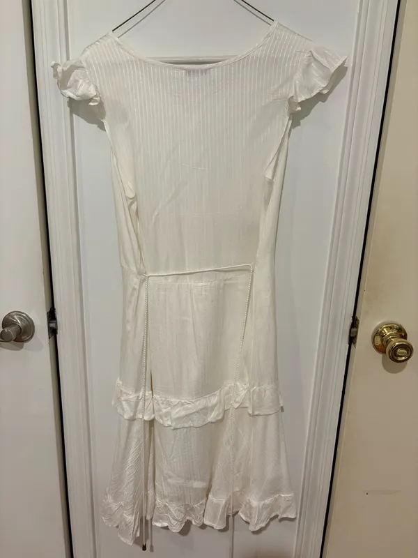 Off white color midi dress Size 8 - Image 2