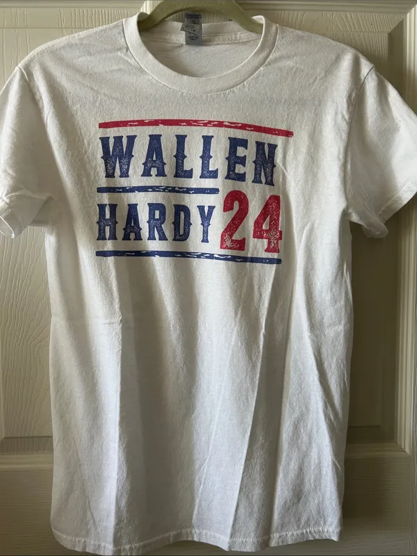 Wallen Hardy 24‎ Tee Graphic Morgan Wallen Cotton T-Shirt Sz S Concert Band Tee - Image 7