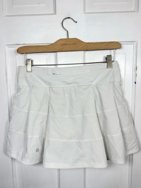 Lululemon Pace Rival Skirt (Tall) *4-way Stretch White W2527 Sz 6 - Image 7