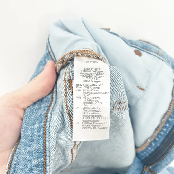 Madewell Womens High Rise Distressed Denim‎ Cutoff Jean Shorts Size 32 Blue - Image 8