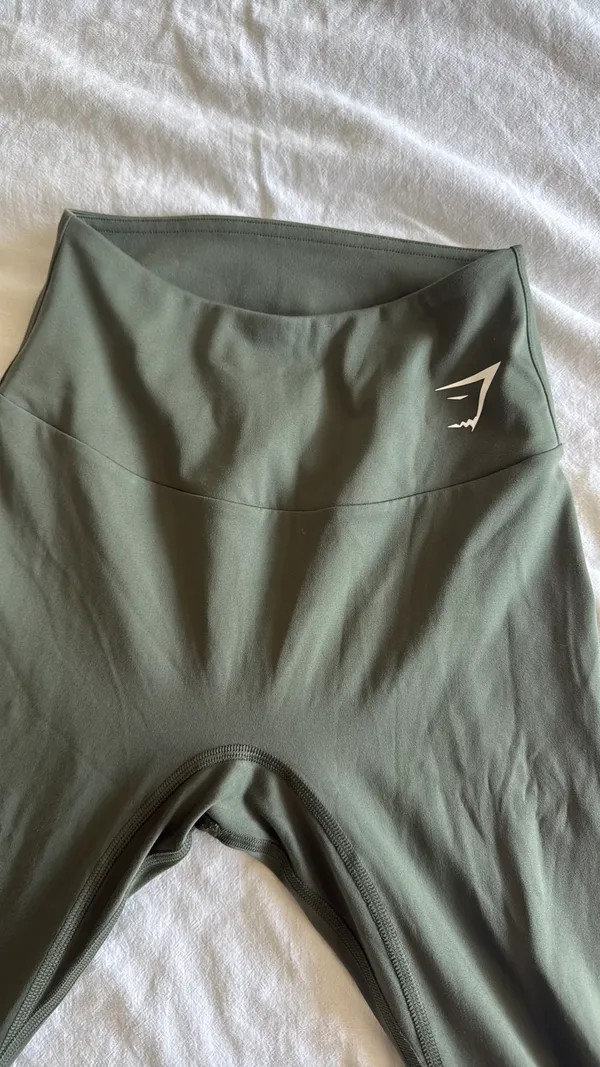 Gymshark Training Leggings Olive Green - Image 5