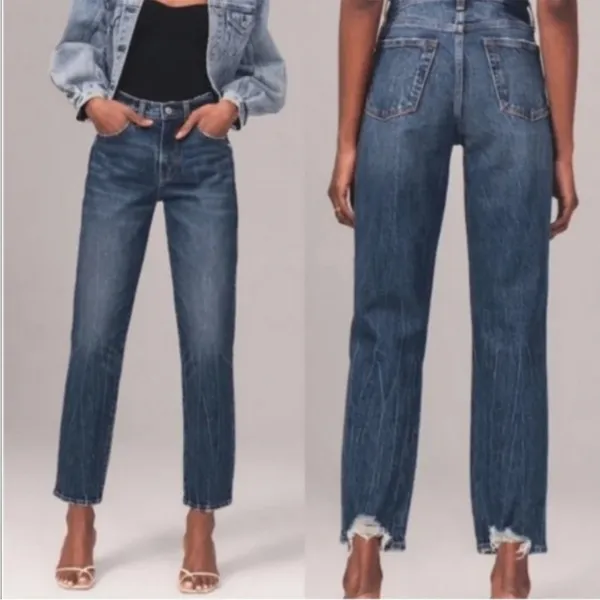 Abercrombie & Fitch The‎ Boyfriend Mid Rise Jeans Medium Wash - Image 2