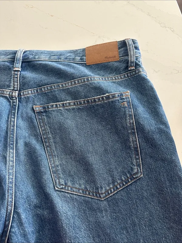 Madewell Low-Slung Straight‎ Jeans medium wash size 31 NWOT - Image 8