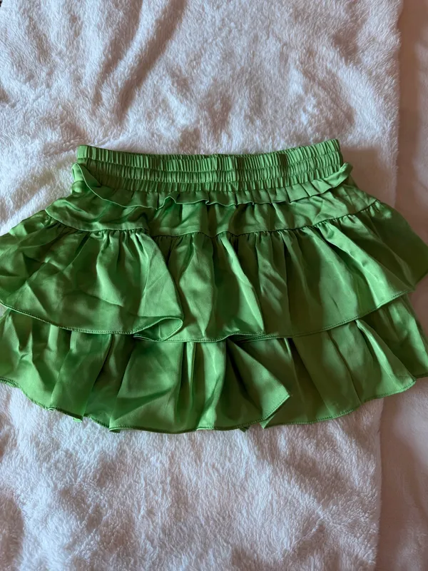 Day and Moon Green Silk Skirt Size M - Image 2